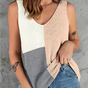 🔅Women’s SIZE Medium knit color block tank